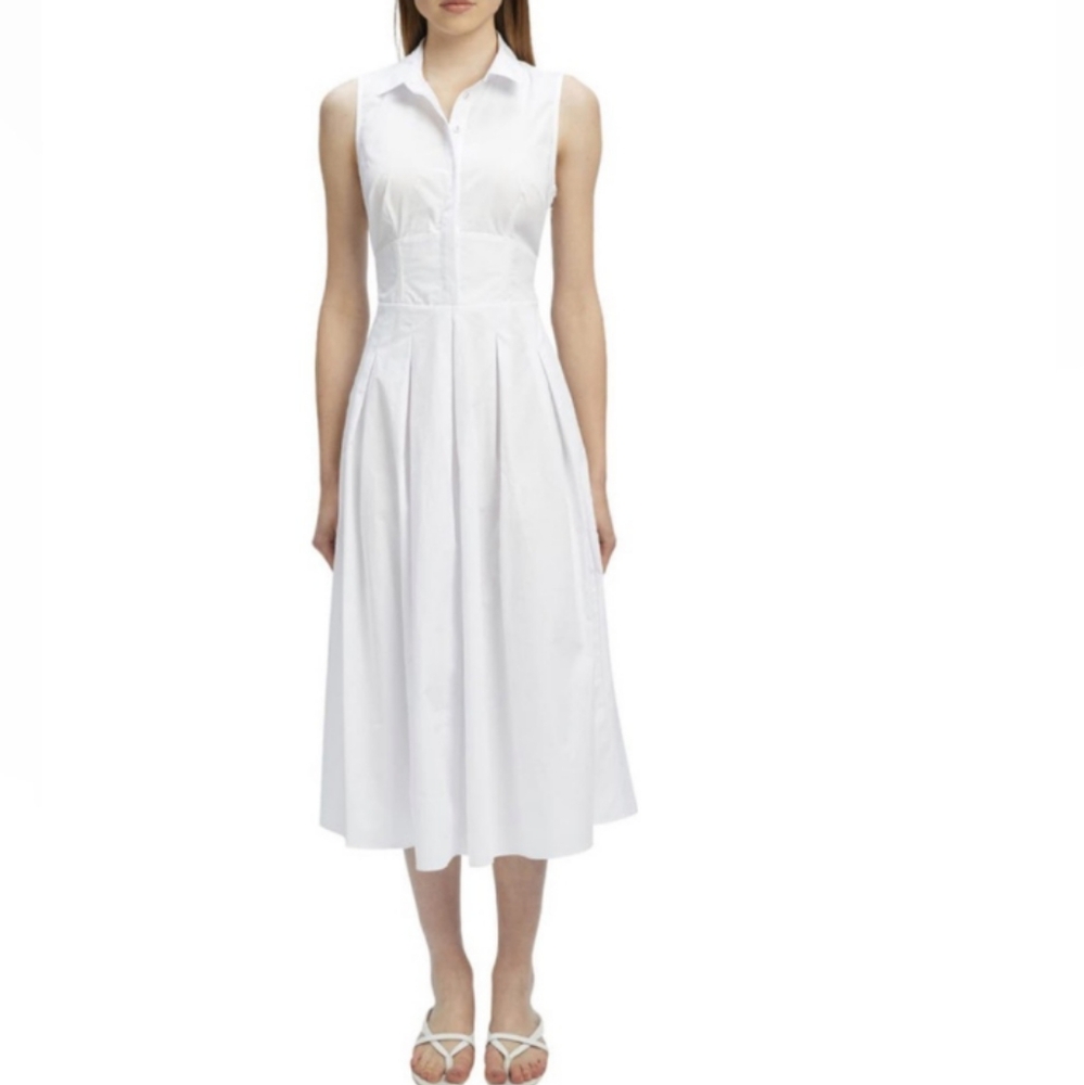 Bardot White Levante Sleeveless Midi Dress